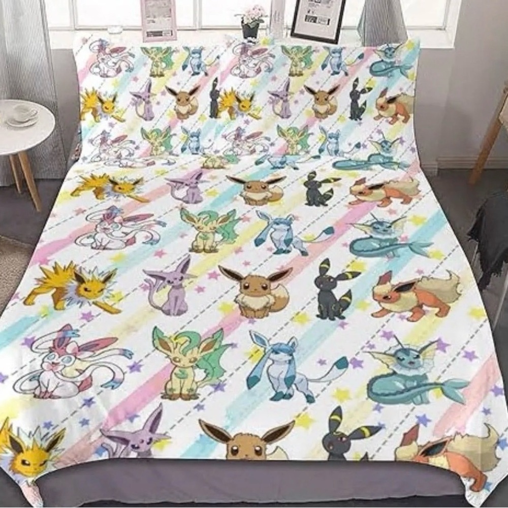 POKÉMON TWIN Size Duvet Cover Set, 3 Piece Bed Set for Boys Girls